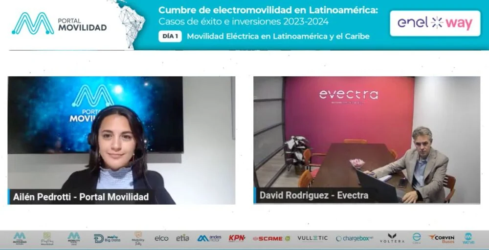 David Rodríguez, CEO of Evectra, during the Latin America Electromobility Summit.