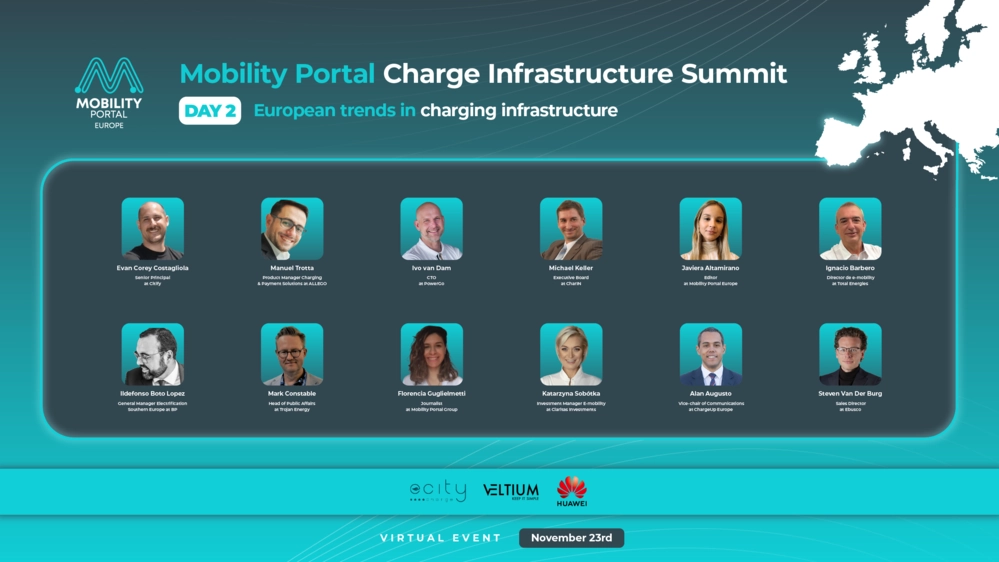 Speakers of the second day of the "Mobility Portal Charge Infrastructure Summit."