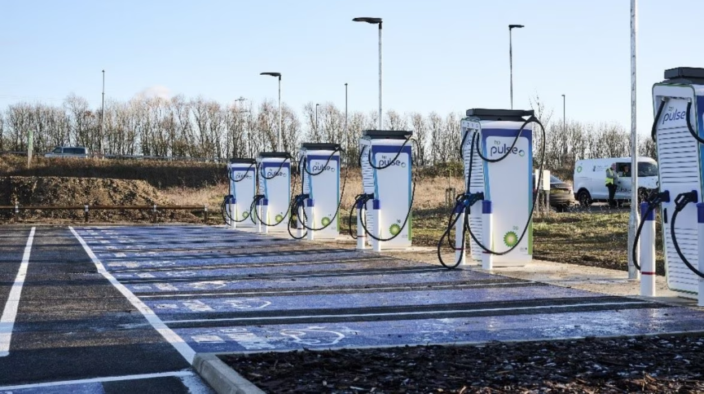 bp most powerful EV charging hub in the UK.