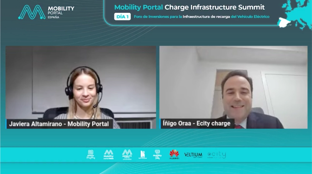 Iñigo Oraa, Manager of eCity Charge, at the "Mobility Portal Charge Infrastructure Summit".