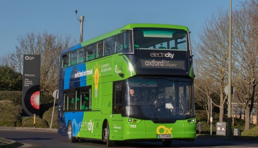 Oxford largest e-bus fleets in the UK