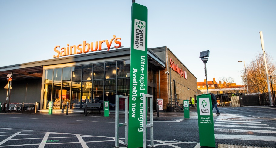 Sainsbury’s supermarket charging points
