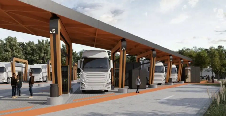 Milence will install a hub for heavy transport with 24 charging bays and MCS in Ödeshög