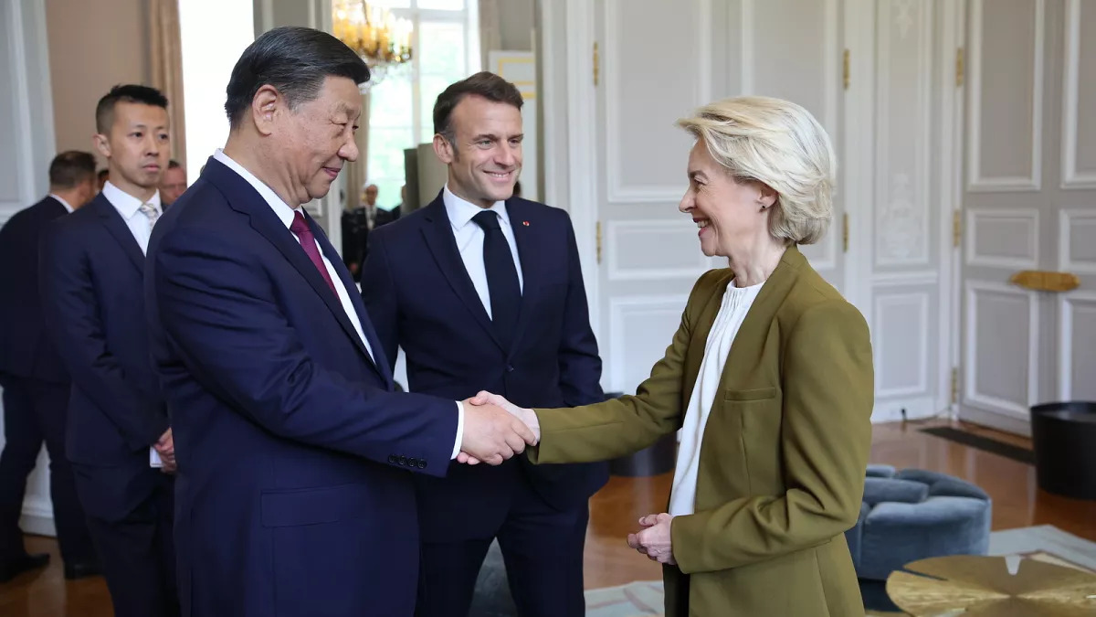 Ursula Von der Leyen, Emmanuel Macron & Xi Jinping about Chinese EVs