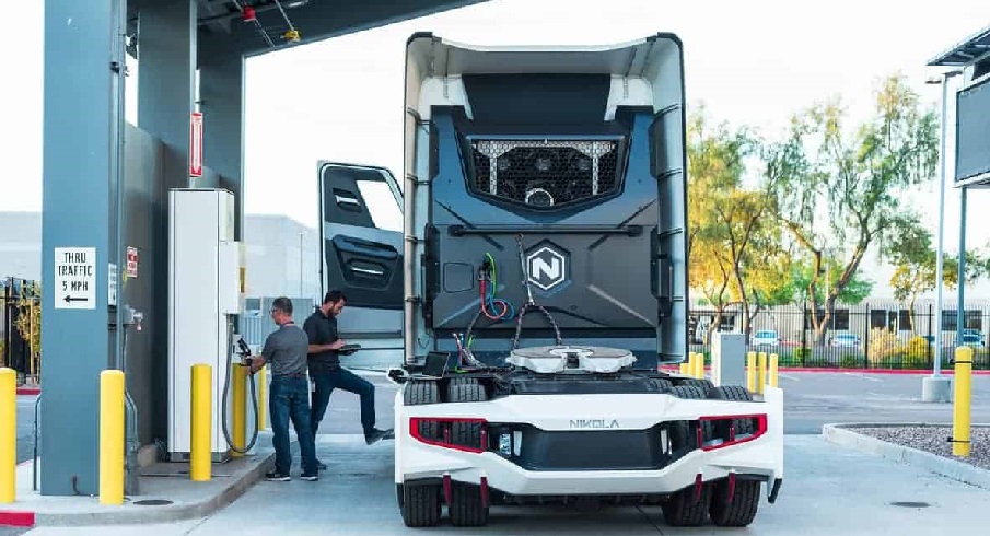 electric trucks charging