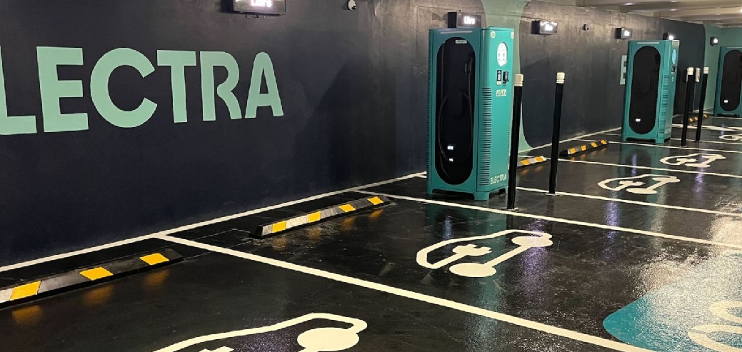 Electra fast-charging centre at a train station in Paris