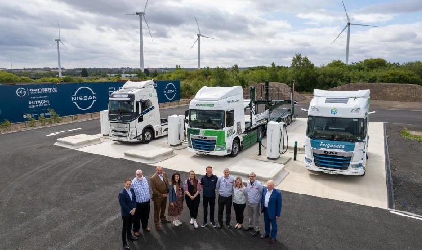 Nissan powers supply chain with shared e-truck charging hub in the UK