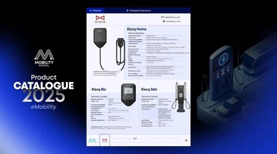 ELECQ highlights easy installation, V2G and intuitive touchscreens in the eMobility Book 2025