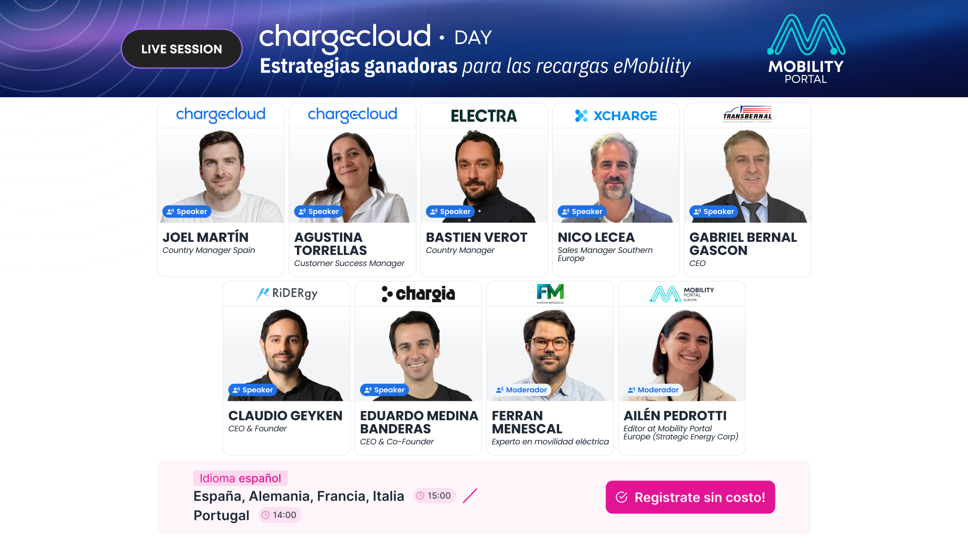 Es hoy el chargecloud Day: estrategias ganadoras para las recargas eMobility